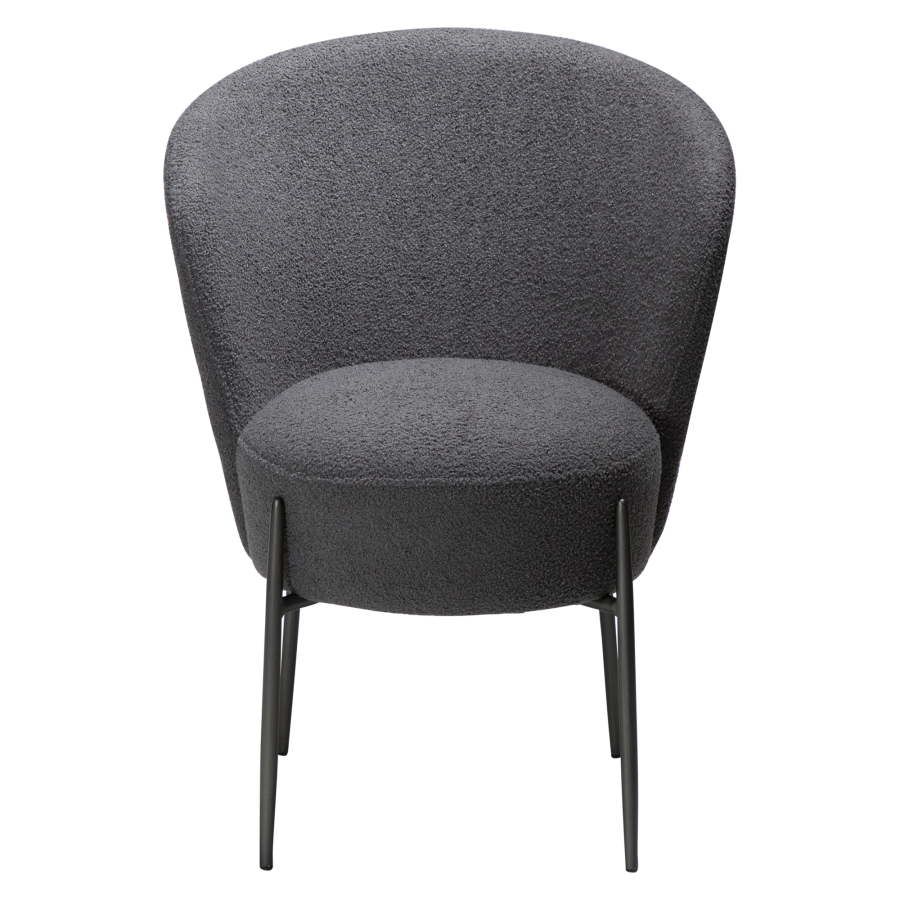 DAN-FORM ORBIT Stol Stein RPES boucl m. antikke ben i tinn