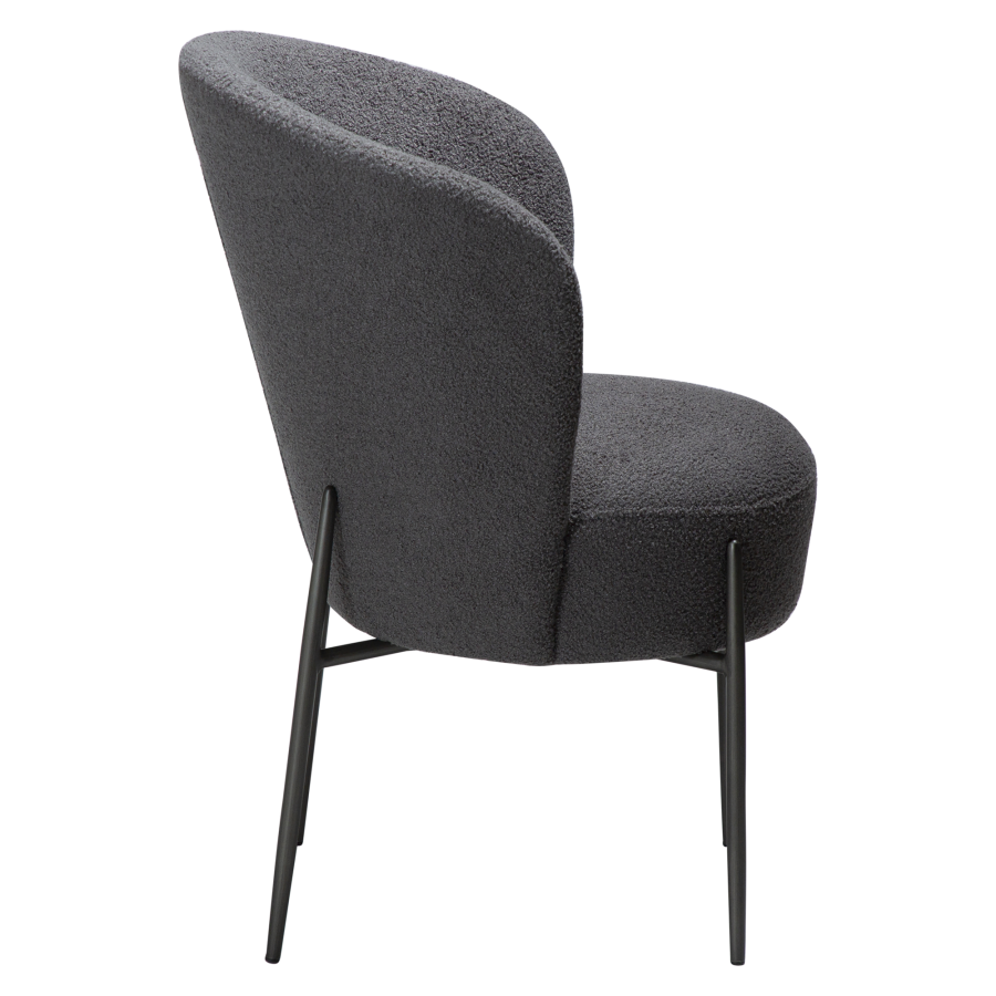 DAN-FORM ORBIT Stol Stein RPES boucl m. antikke ben i tinn