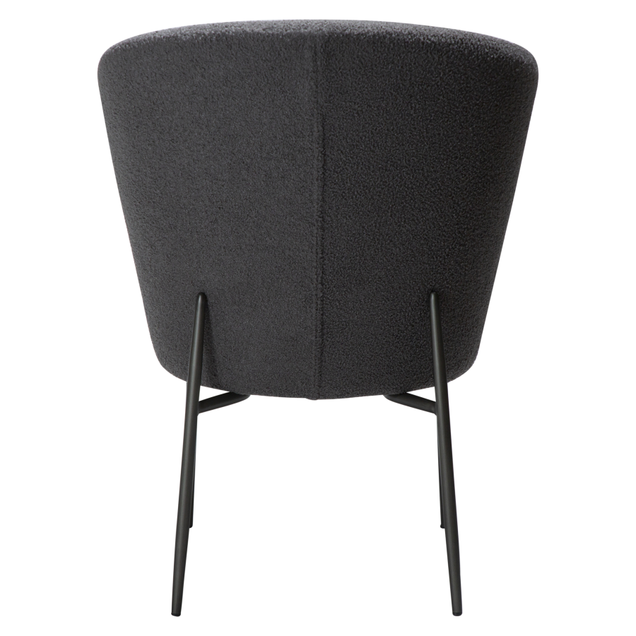 DAN-FORM ORBIT Stol Stein RPES boucl m. antikke ben i tinn