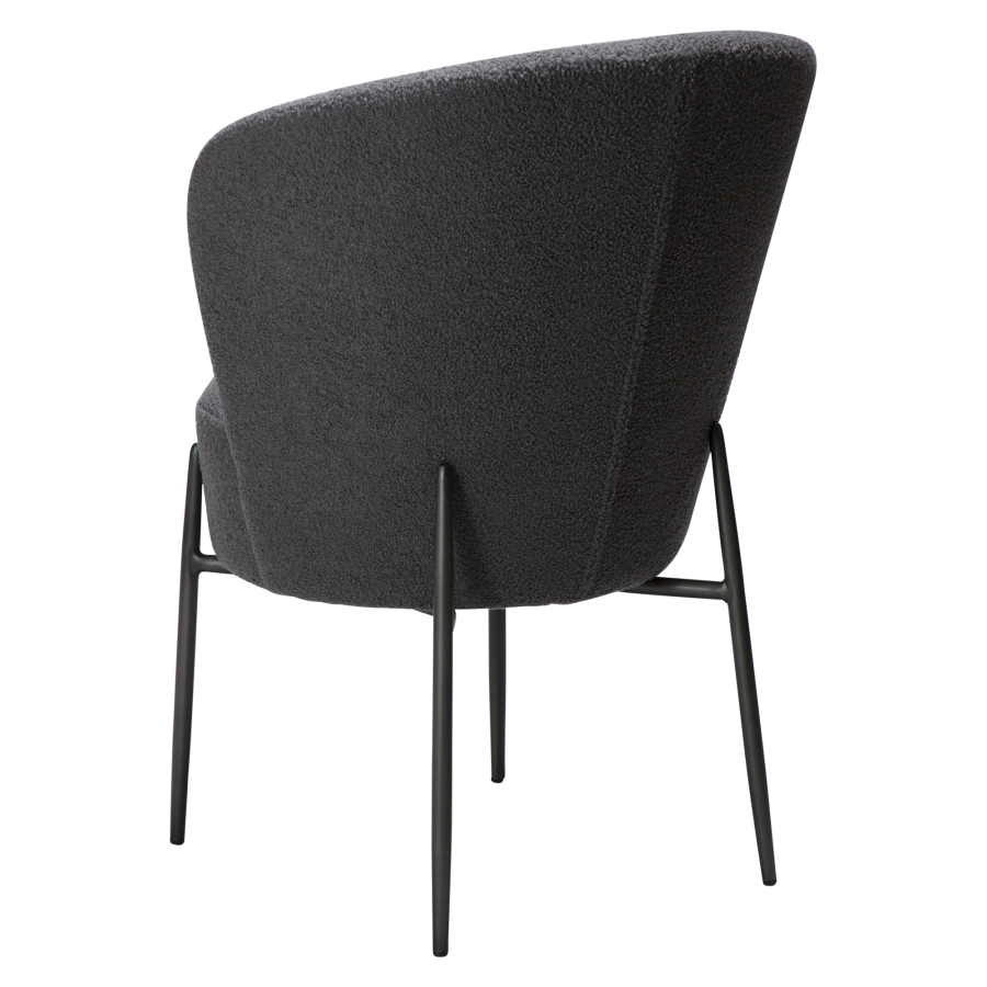 DAN-FORM ORBIT Stol Stein RPES boucl m. antikke ben i tinn