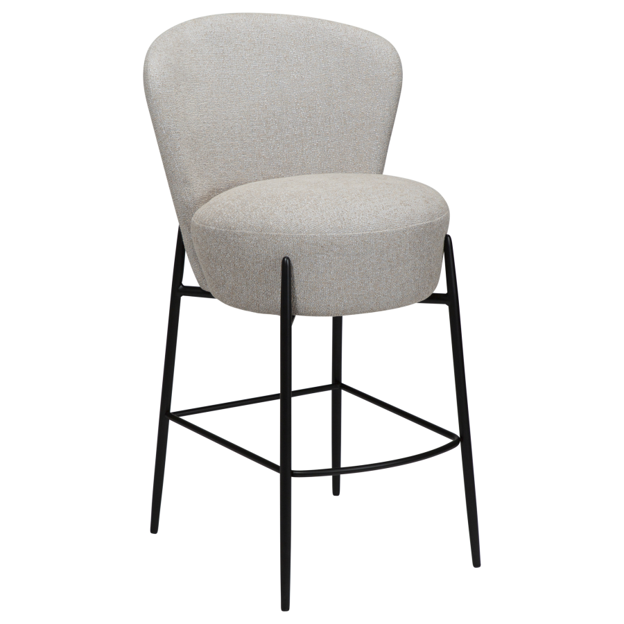 DAN-FORM ORBIT Bordkrakk Kasjmir bouclstoff med svarte metallben