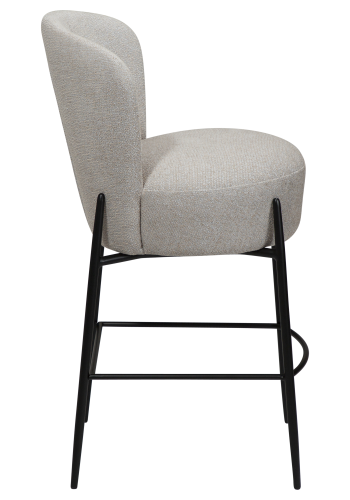 DAN-FORM ORBIT Bordkrakk Kasjmir bouclstoff med svarte metallben