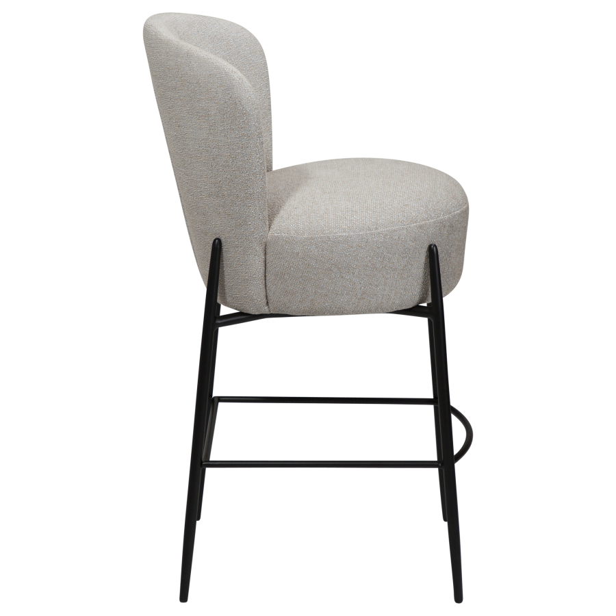 DAN-FORM ORBIT Bordkrakk Kasjmir bouclstoff med svarte metallben