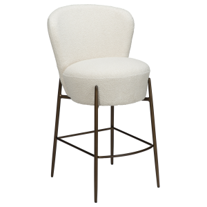 DAN-FORM ORBIT Bordspall Dove RPES boucl med antika mssingsben