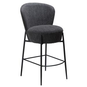 DAN-FORM ORBIT Bordspall Raven svart boucltyg med svarta metallben