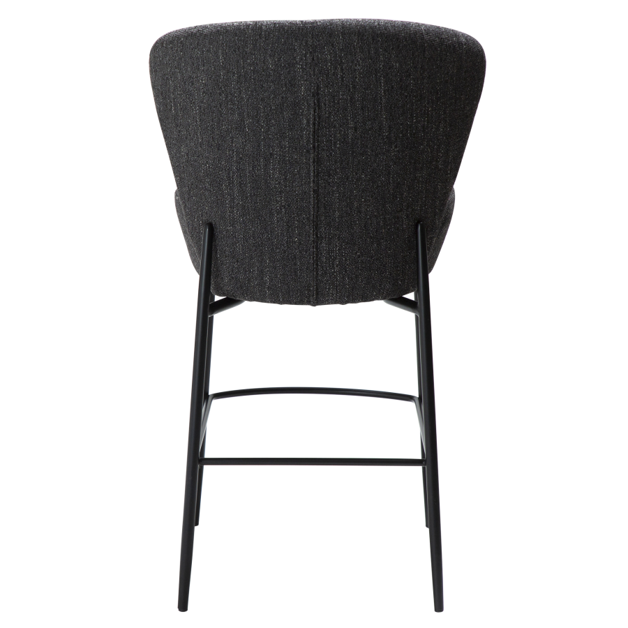 DAN-FORM ORBIT Bordkrakk Raven svart bouclstoff med svarte metallben