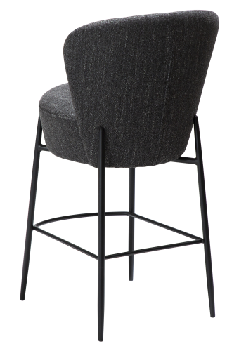 DAN-FORM ORBIT Bordkrakk Raven svart bouclstoff med svarte metallben