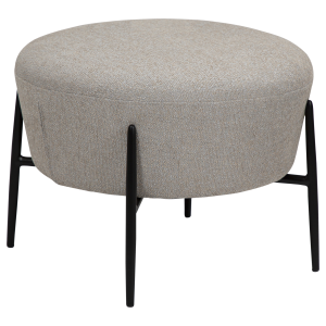 DAN-FORM ORBIT fotpall Kashmir boucltyg med svarta metallben