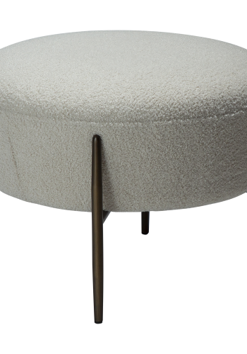 DAN-FORM ORBIT fotskammel Dove RPES boucl med ben i antikk messing