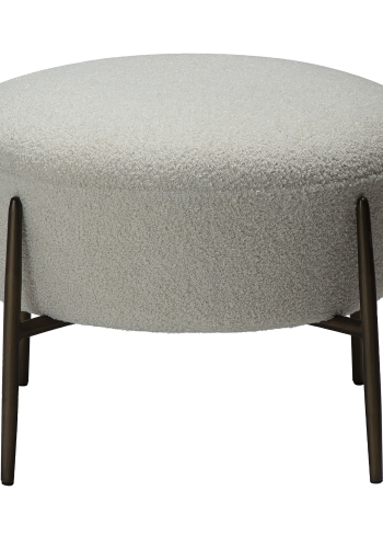 DAN-FORM ORBIT fotskammel Dove RPES boucl med ben i antikk messing