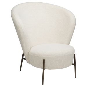 DAN-FORM ORBIT Lounge Chair Dove RPES boucltyg m. antika mssingsben