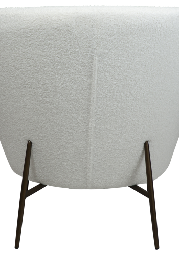 DAN-FORM ORBIT lenestol Snow RPES boucl med ben i antikk messing