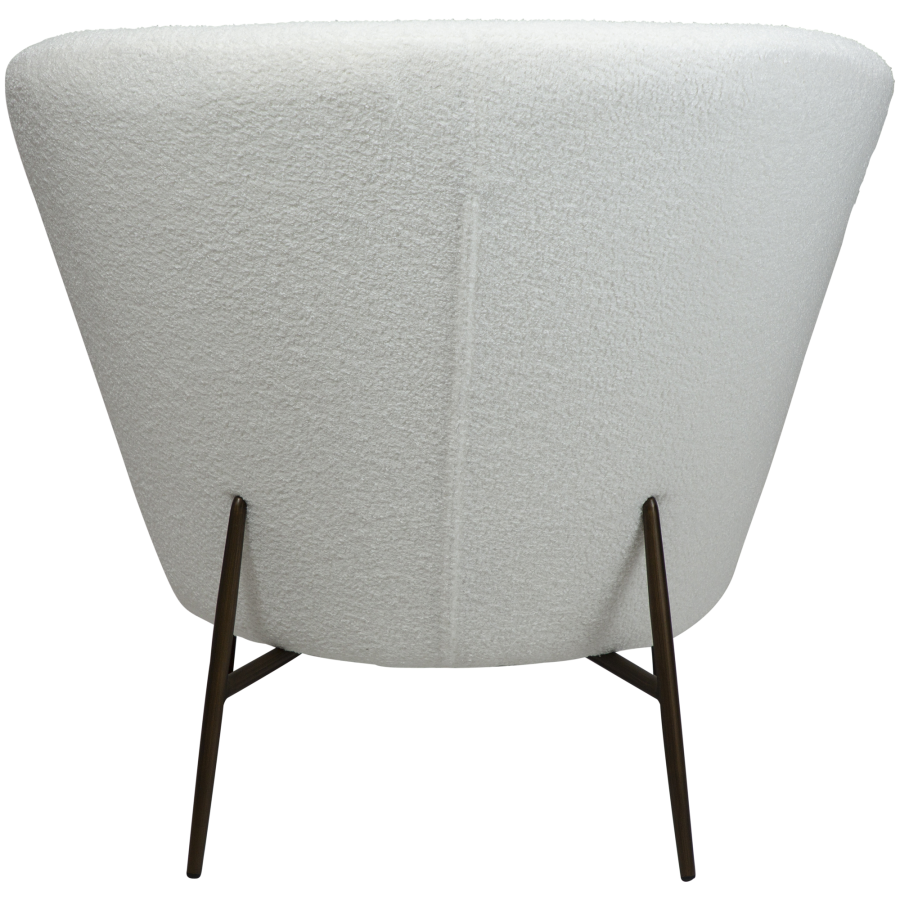 DAN-FORM ORBIT lenestol Snow RPES boucl med ben i antikk messing