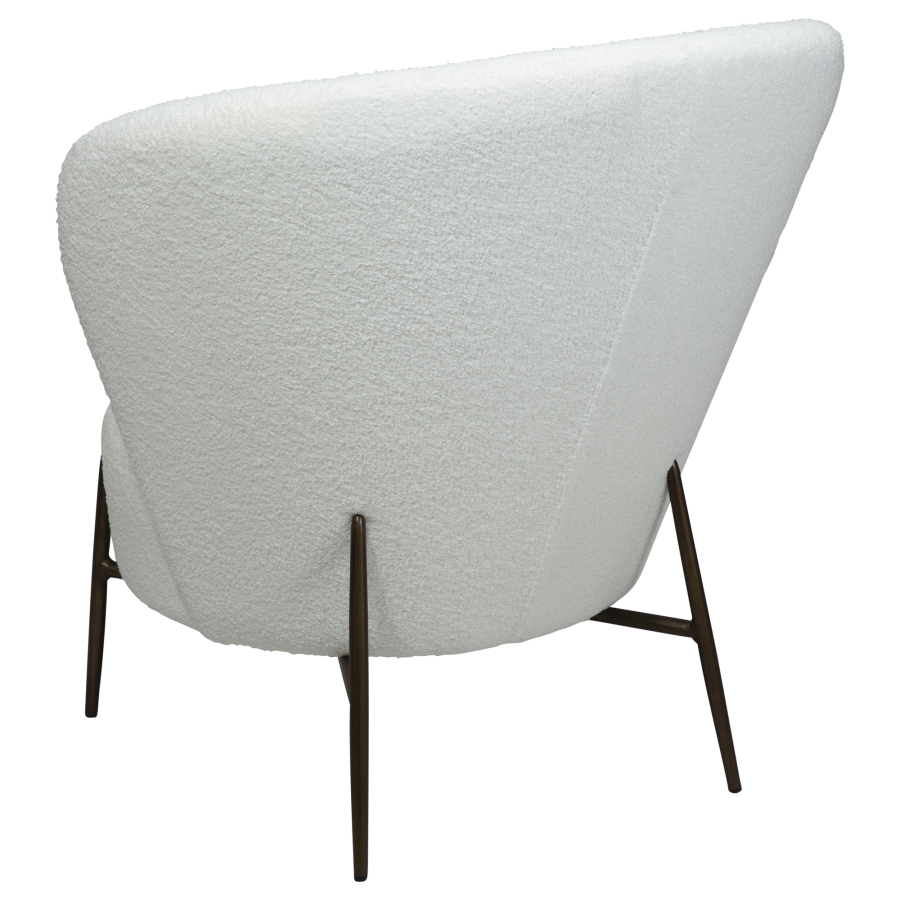 DAN-FORM ORBIT lenestol Snow RPES boucl med ben i antikk messing