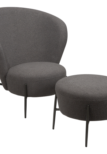 DAN-FORM ORBIT lenestol stein RPES boucl med antikke tinnben