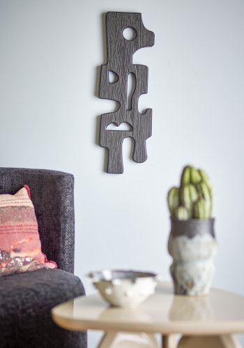 BLOOMINGVILLE Sare Wanddekoration, Schwarz, MDF (L20,5xH58,5xB2,5 cm)