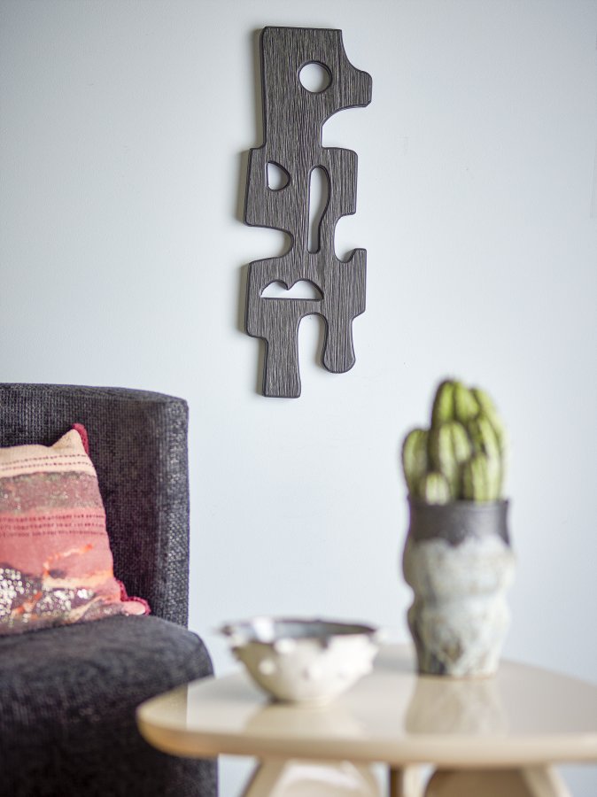 BLOOMINGVILLE Sare Wanddekoration, Schwarz, MDF (L20,5xH58,5xB2,5 cm)