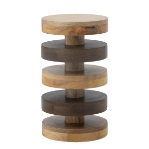 BLOOMINGVILLE Franka sidebord, rund - brun mangotr (25)