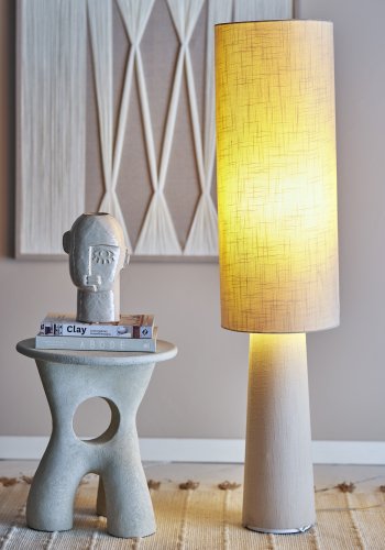 BLOOMINGVILLE Emmie gulvlampe - naturlig lin