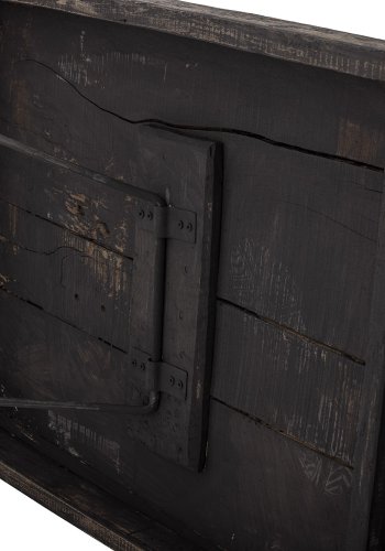 CREATIVE COLLECTION Cali Esstisch, klappbar - schwarzes Recyclingholz (168x56)