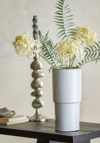 BLOOMINGVILLE Marji Vase, Wei, Steingut