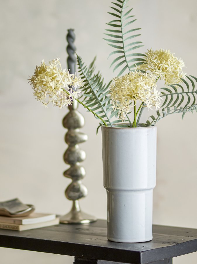 BLOOMINGVILLE Marji Vase, Wei, Steingut