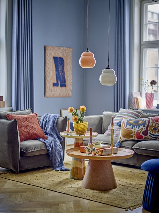 BLOOMINGVILLE Atle veggdekorasjon, rektangulr - brun ull (93x70)