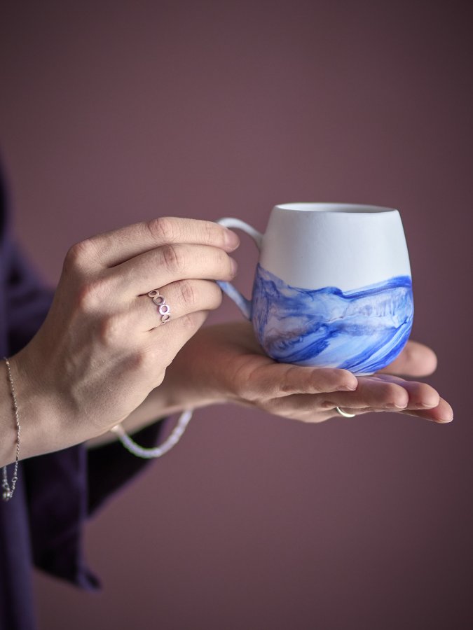 BLOOMINGVILLE Lyre kop, m. hank - bl stentj (D8xH8) (st af 4)