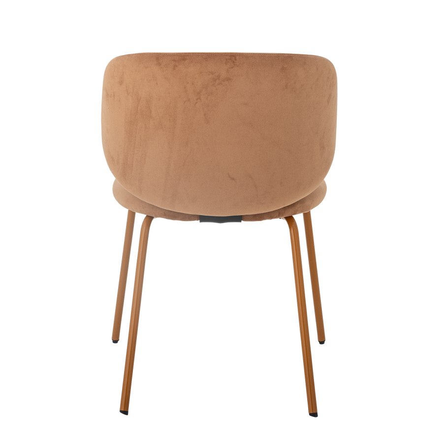 BLOOMINGVILLE Ponte spisestuestol - oransje resirkulert polyester og oransje metall