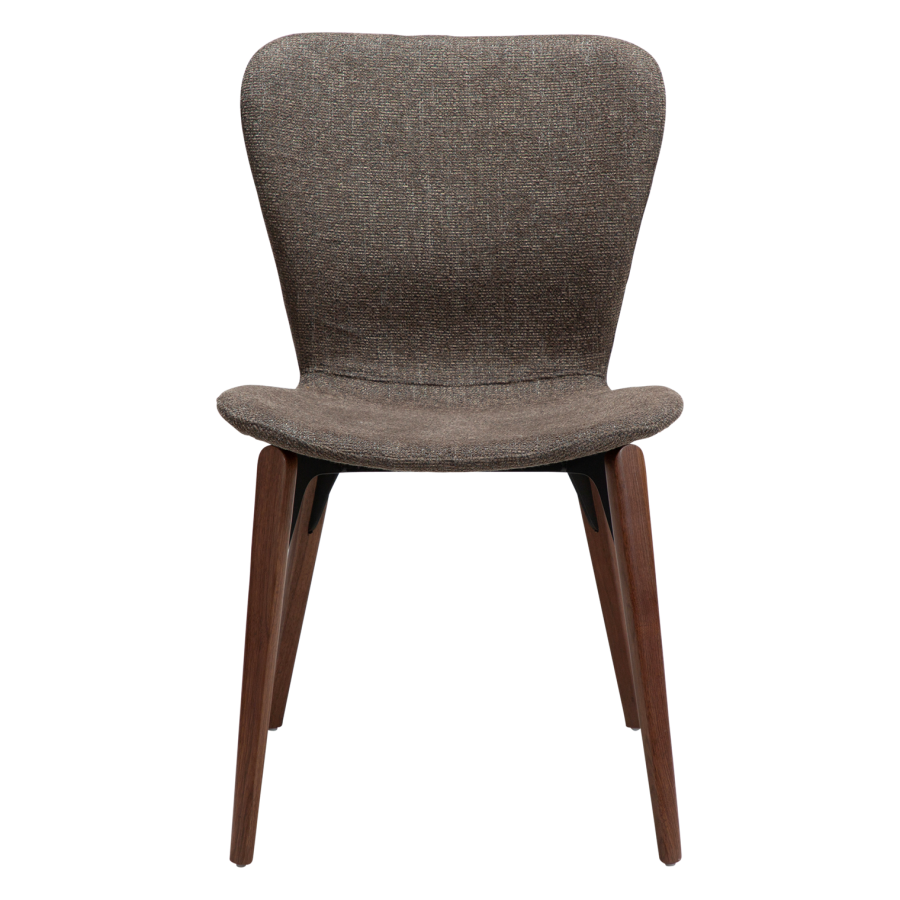 DANFORM Paragon Esszimmerstuhl - Major brauner Bouclé-Stoff und Walnuss-Eschenholz