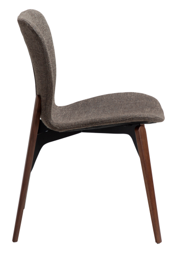 DANFORM Paragon Esszimmerstuhl - Major brauner Bouclé-Stoff und Walnuss-Eschenholz