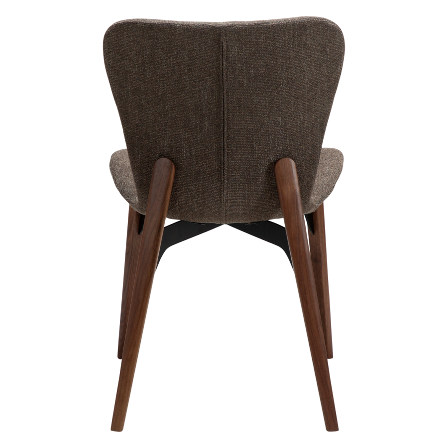 DANFORM Paragon Esszimmerstuhl - Major brauner Bouclé-Stoff und Walnuss-Eschenholz