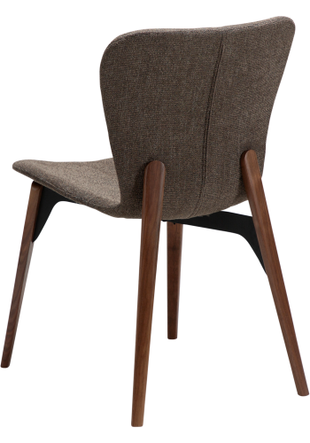 DANFORM Paragon Esszimmerstuhl - Major brauner Bouclé-Stoff und Walnuss-Eschenholz