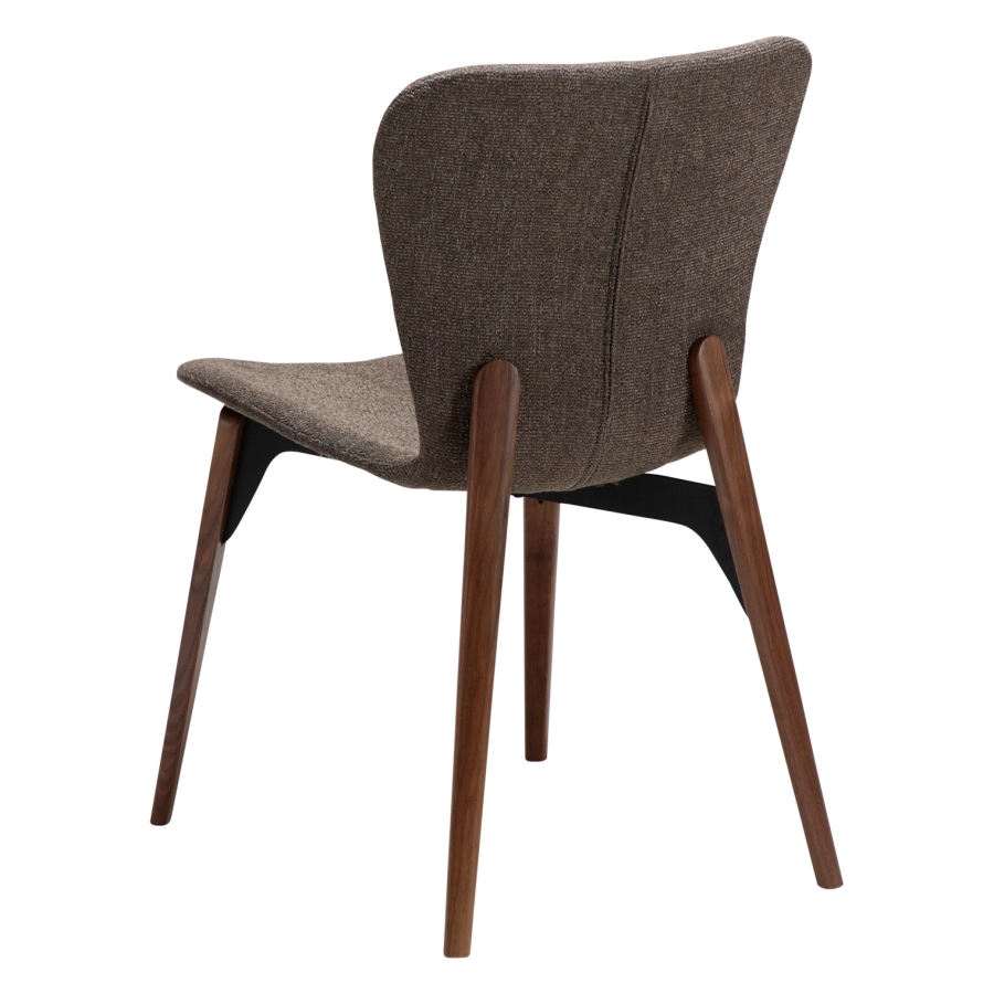 DANFORM Paragon Esszimmerstuhl - Major brauner Bouclé-Stoff und Walnuss-Eschenholz
