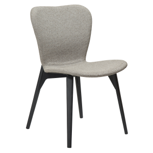 DAN-FORM PARAGON spisebordsstol - Pebble earth boucl stof og sort ask