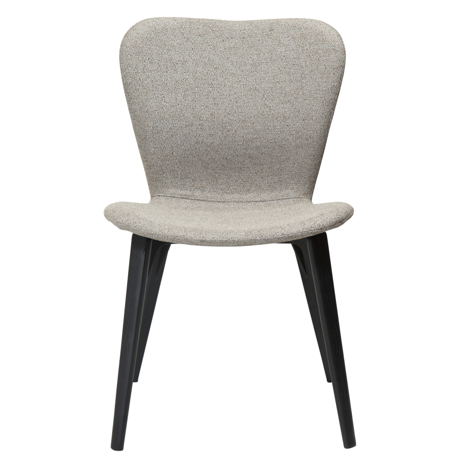 DAN-FORM PARAGON Stol Pebble Earth boucl-stoff med ben av svartbeiset ask