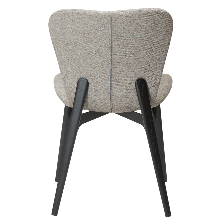 DAN-FORM PARAGON Stol Pebble Earth boucl-stoff med ben av svartbeiset ask