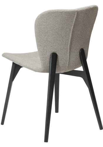 DAN-FORM PARAGON Stol Pebble Earth boucl-stoff med ben av svartbeiset ask