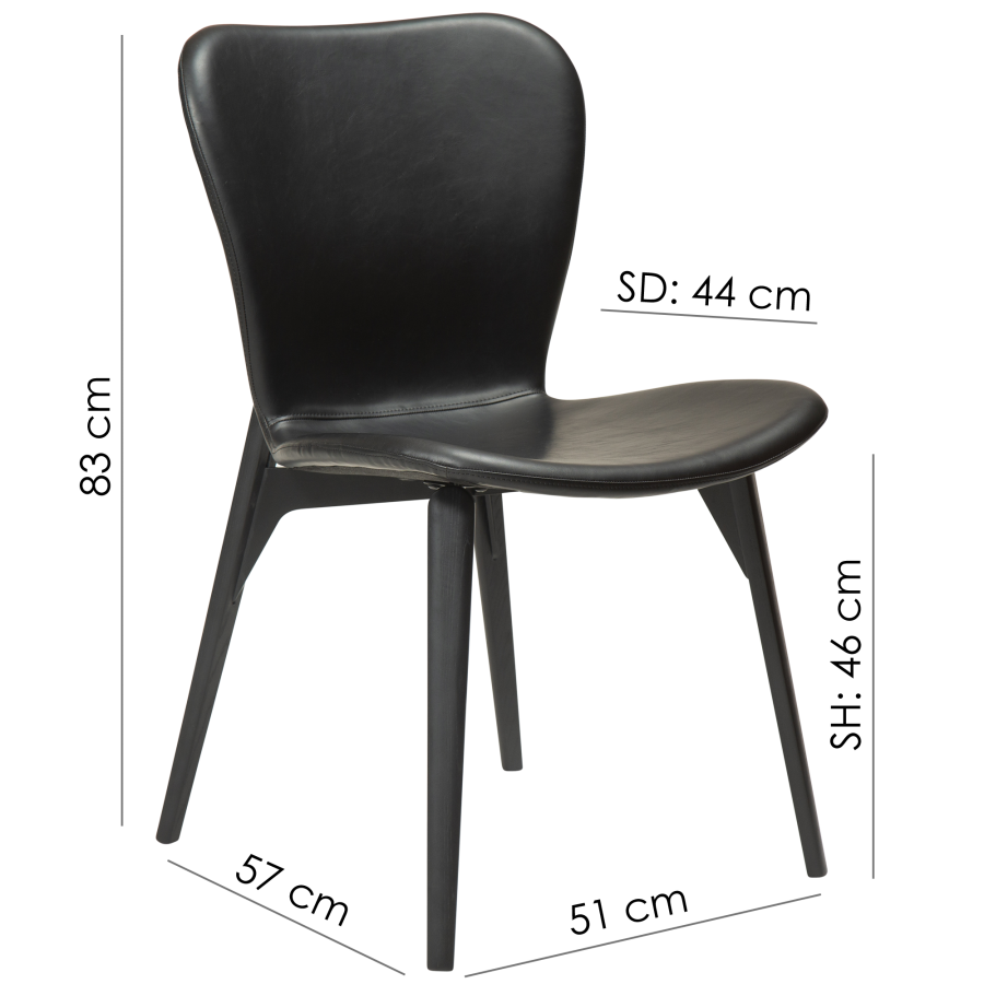 DAN-FORM PARAGON Stol Pebble Earth boucl-stoff med ben av svartbeiset ask