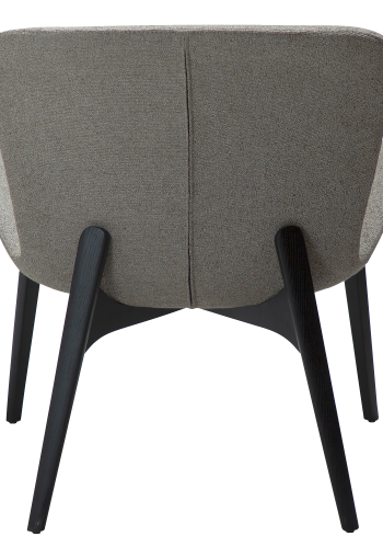 DAN-FORM PARAGON lenestol Pebble Earth boucl-stoff med ben i svartbeiset ask