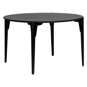 DANFORM Paragon spisebord, rund - sortbejdset askefinr og sortbejdset asketr (122)