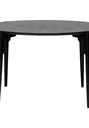 DANFORM Paragon Esstisch, rund – schwarz gebeiztes Eschenfurnier und schwarz gebeiztes Eschenholz (122)