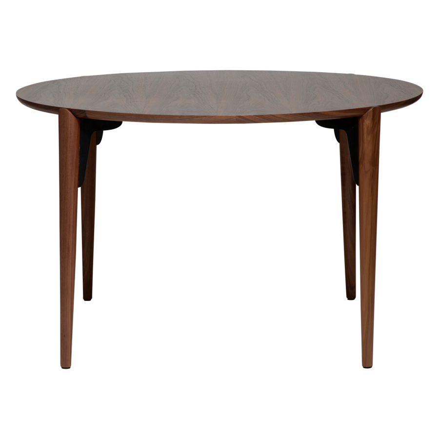 DANFORM Paragon Esstisch, rund – braunes Walnussfurnier und braune Walnuss (122)