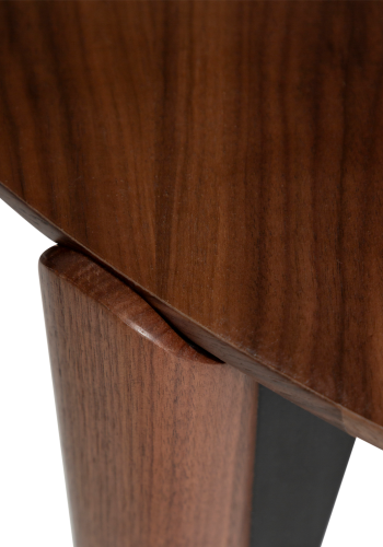 DANFORM Paragon Esstisch, rund – braunes Walnussfurnier und braune Walnuss (122)