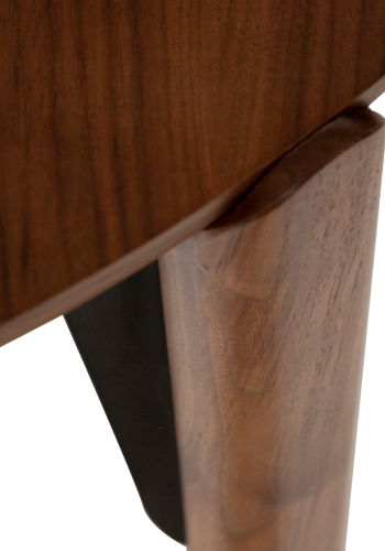 DANFORM Paragon Esstisch, rund – braunes Walnussfurnier und braune Walnuss (122)