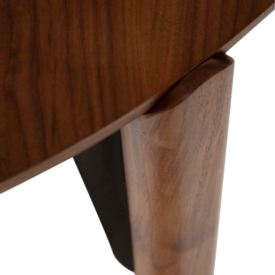 DANFORM Paragon Esstisch, rund – braunes Walnussfurnier und braune Walnuss (122)