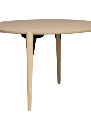 DANFORM Paragon Esstisch, rund – weiß gekalktes Eichenfurnier und weiß gekalkte Eiche (122)