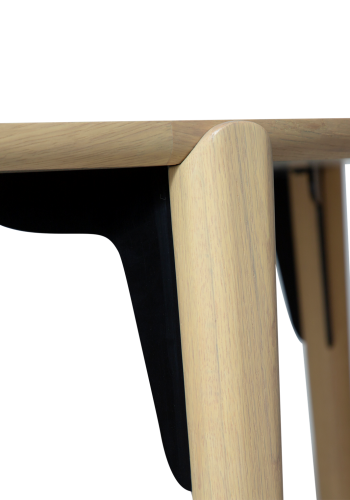 DANFORM Paragon Esstisch, rund – weiß gekalktes Eichenfurnier und weiß gekalkte Eiche (122)