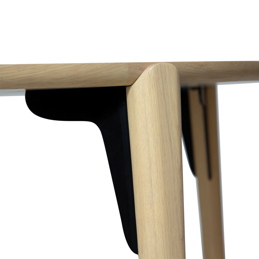 DANFORM Paragon Esstisch, rund – weiß gekalktes Eichenfurnier und weiß gekalkte Eiche (122)