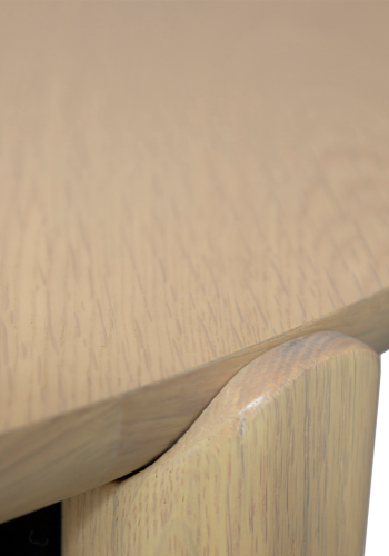 DANFORM Paragon Esstisch, rund – weiß gekalktes Eichenfurnier und weiß gekalkte Eiche (122)